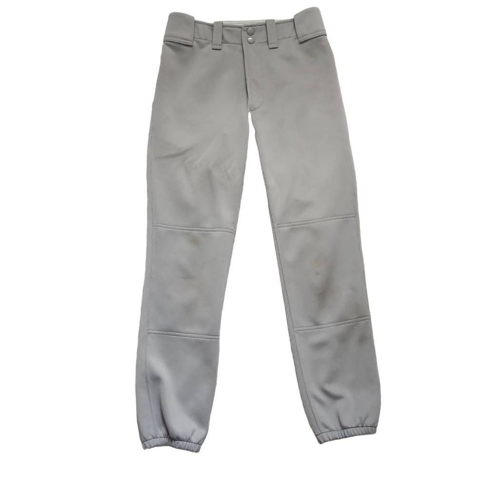 Mizuno Performance Boys Size YXL Gray Zip Baseball Pants
